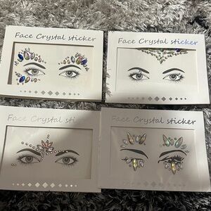 Rave Face Crystal Sticker Set - Multicolor